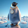 Ice cool penguin digital illustration