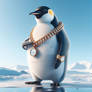 Ice cool penguin digital illustration