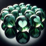 Green marbles love digital illustration