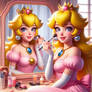 Princess peach does her makeup 3D