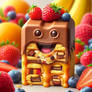 Juicy delightful twix candy digital illustration