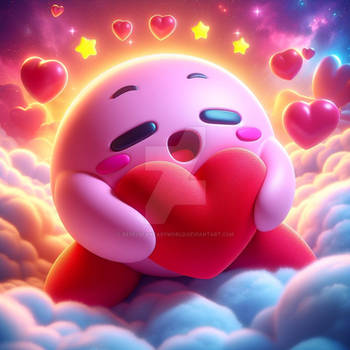 Sweet kirby digital illustration