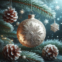 Christmas ornament winter digital illustration