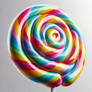 Rainbow lollipop digital illustration