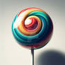 Rainbow lollipop digital illustration