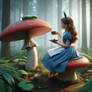 Alice in Wonderland digital illustration