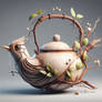 Fantasy teapot digital illustration