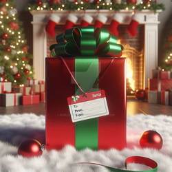 Christmas gift digital illustration