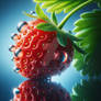 Crystal strawberry digital illustration