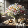 Daisies bouquet digital illustration