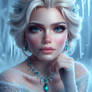 Frozen elsa portrait digital illustration