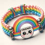 friendship bracelet with beads rainbow 3D