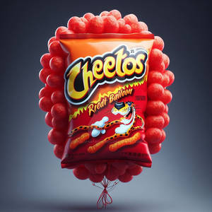 Cheetos balloon digital illustration