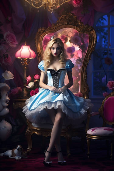 Alice in Wonderland in lingerie 3D