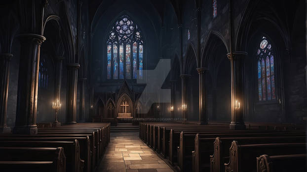 Gothic church wallpaper 3D