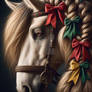 Decorated horse digital illustration portrait