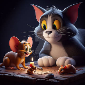 Tom and Jerry digital illustration