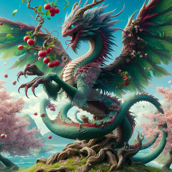 Dragon fantasy creature digital illustration