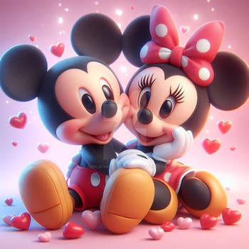 Mickey and Minnie digital illustration mouse