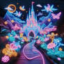 Neon disney dreamlight valley digital illustration