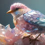 Crystal pastel bird wallpaper