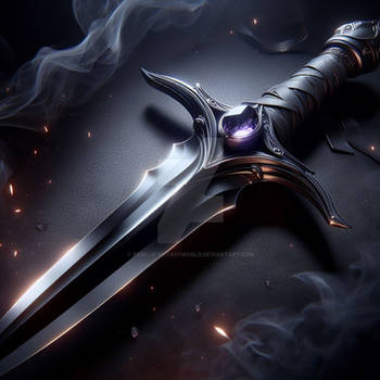 obsidian sword digital illustration