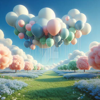 balloons digital illustration