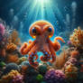 Octopus animals digital illustration