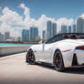 white sportscar in miami exotic 3D