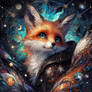 Magical fox digital illustration