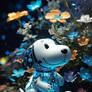 Snoopy dog digital illustration jewels