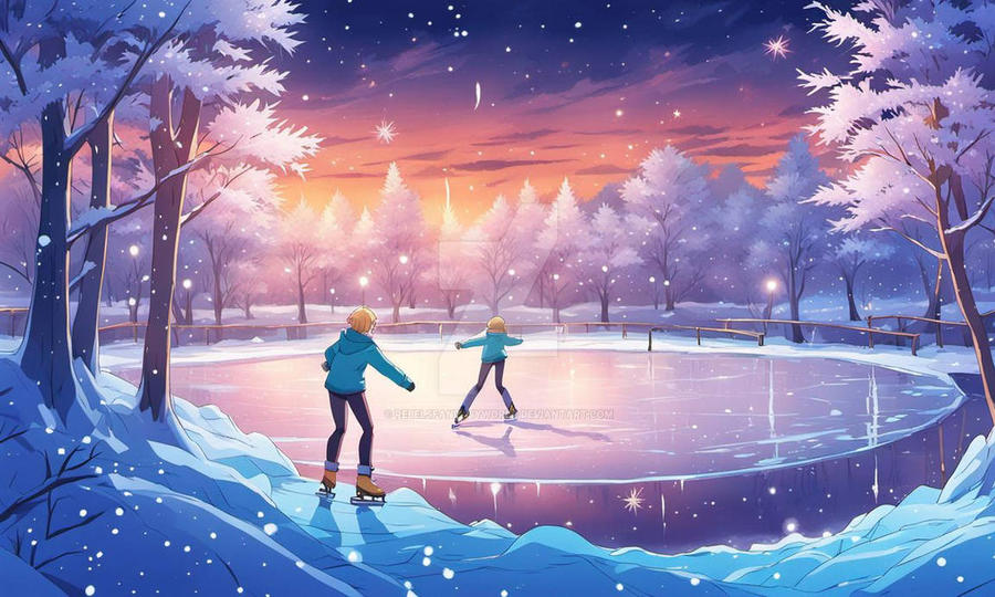 Ice skating rink anime wallpaper by RebelsFantasyWorld on DeviantArt