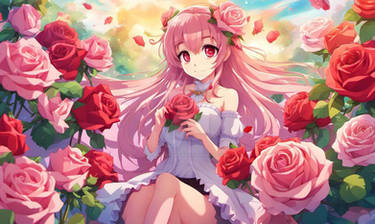 Roses wallpaper anime cute