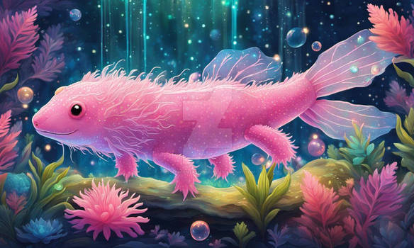 A Slime Axolotl - A Slimolotl by taiterrtot on DeviantArt