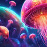 Space jellyfish galaxy wallpaper