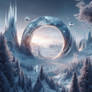 Frozen sphere digital illustration