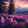 nature purple valley mountains wallpaper
