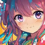 Anime character colorful wallpaper