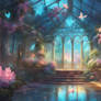 Glass house fantasy wallpaper dreamy