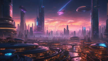 Futuristic city wallpaper