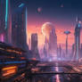 Futuristic city wallpaper