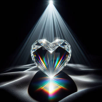 Heart of glass jewel digital illustration