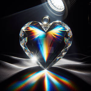 Heart of glass jewel digital illustration