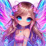 purple fairy digital illustration girl babe