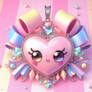 heart pendant digital illustration kawaii