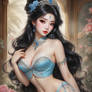 Disney Princess Asian Lingerie Babe Model