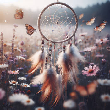 dreamcatcher in spring cute adorable