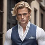 handsome blond guy model 3D