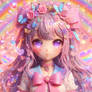 chibiifed portrait girl decorated kawaii pastels