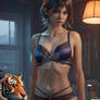 lingerie lady in leopard HD 3D